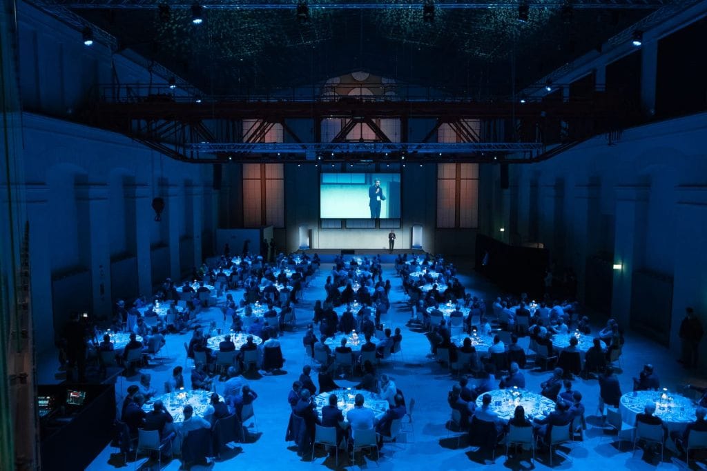 Fotografia della Centrale della Nuvola Lavazza durante la cena di gala inaugurale di Lavazza Experience.